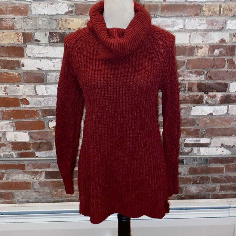 A New Day Red Turtle Neck Long Sleeve Knit Sweater Size S
